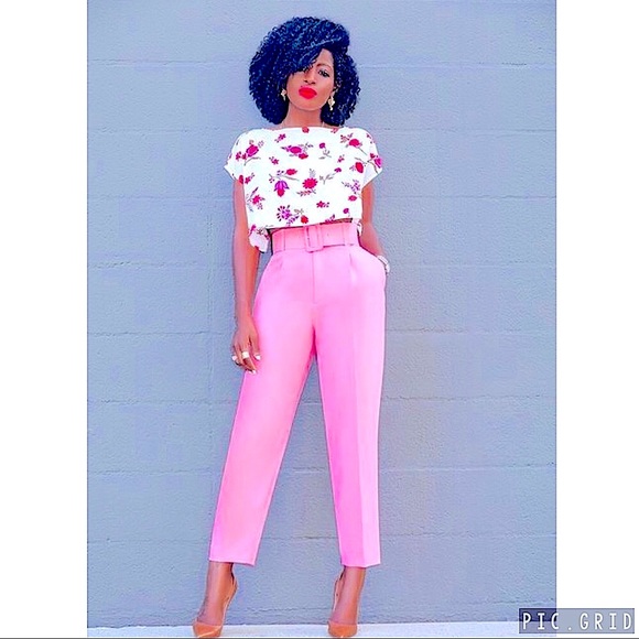 High waisted belted pants - Picture 13 of 17